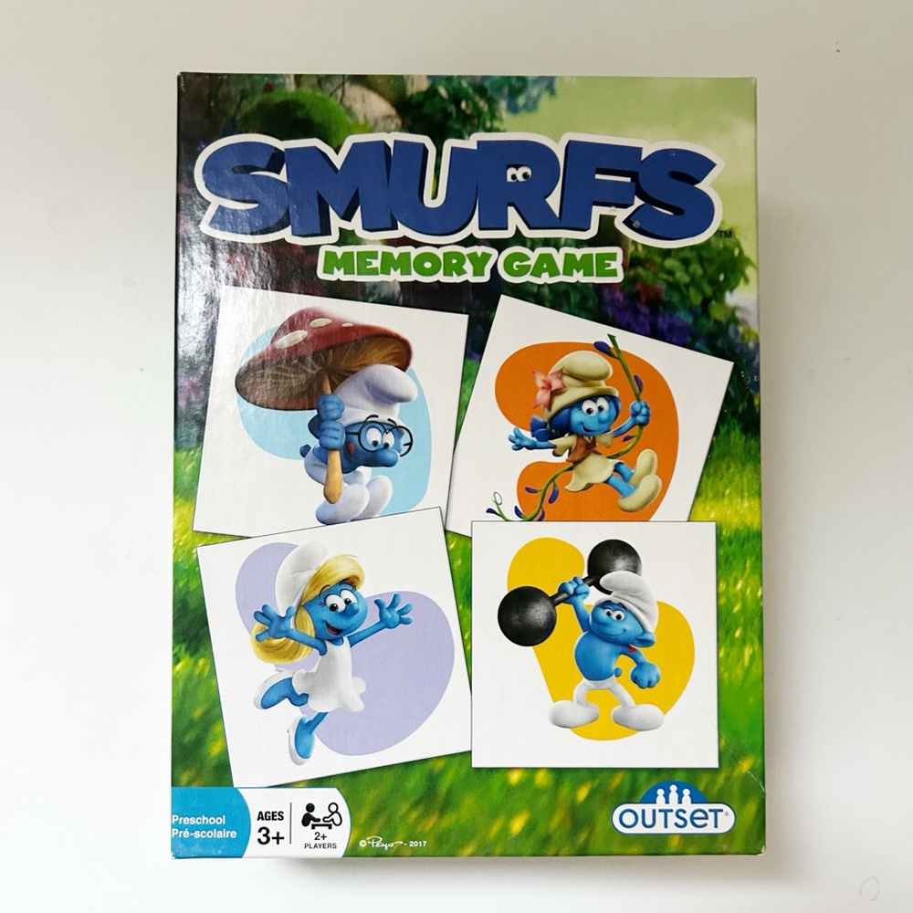 Smurfs Memory Game by Outset, Ages 3+ 2017 Fandom Kid-Core Nostalgia-Core
